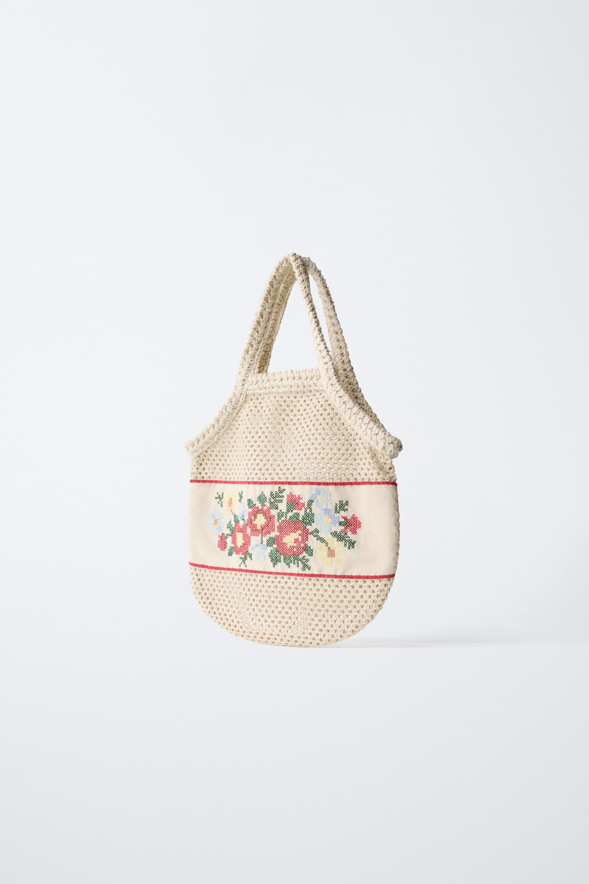 EMBROIDERED MESH SHOPPER